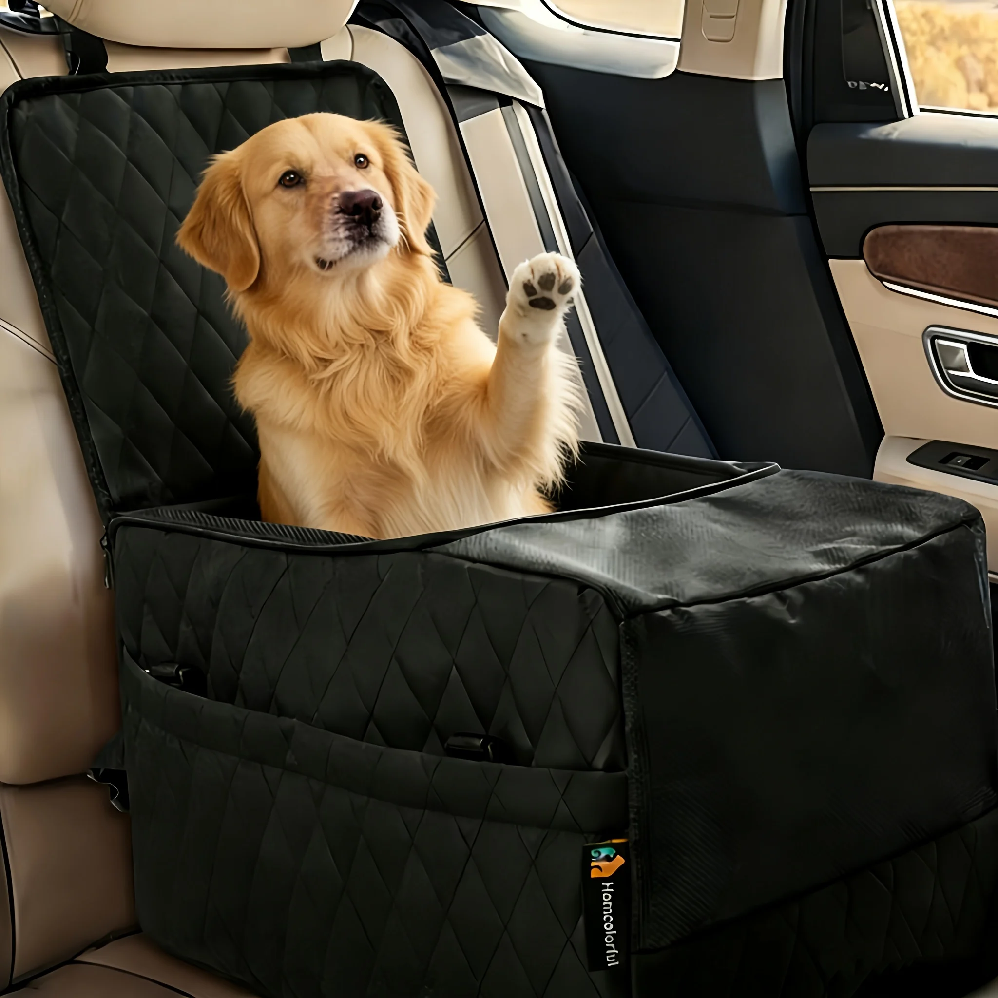 Dog Car Booster Seat & Travel Carrier, Oxford Breathable Foldable Soft Washable Pet Carrier with Safety Leash & Adjustable Straps, Elevated Pet Car Seat for Secure Travel, Comfortable Dog Car Seat for Small Dogs & Cats
Dog Car Booster Seat & Travel Carrier, Oxford Breathable Foldable Soft Washable Pet Carrier with Safety Leash & Adjustable Straps, Elevated Pet Car Seat for Secure Travel, Comfortable Dog Car Seat for Small Dogs & Cats