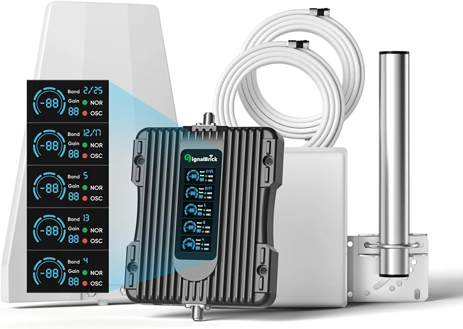 Cell Phone Booster for Home with LCD Display,Five-Band Cell Phone Signal Booster Up to 5,000 Sq.Ft,Boost 5G & 4G LTE
Cell Phone Booster for Home with LCD Display,Five-Band Cell Phone Signal Booster Up to 5,000 Sq.Ft,Boost 5G & 4G LTE