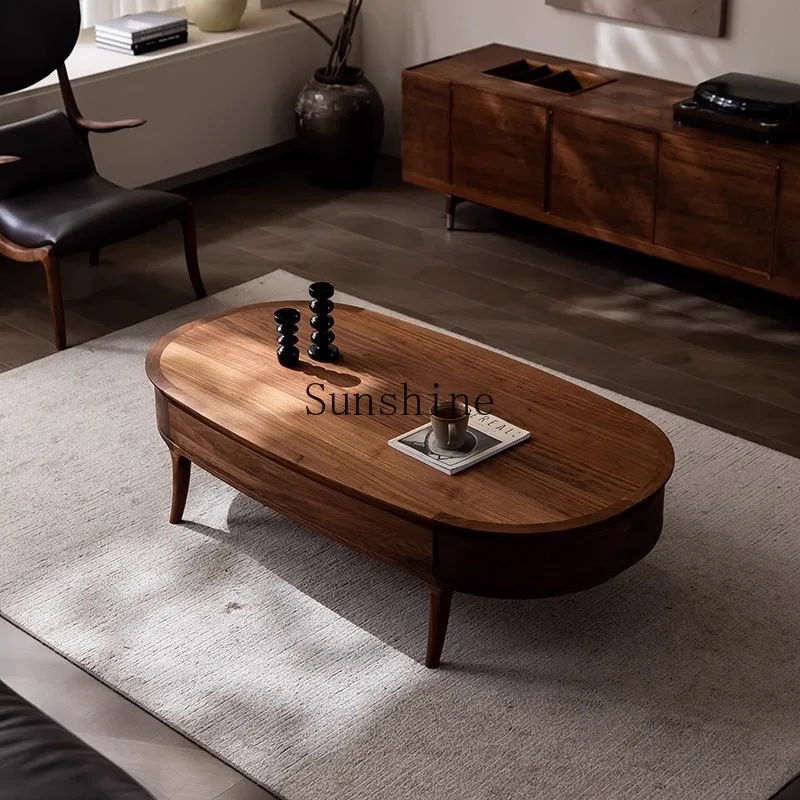 New Chinese-style simple walnut coffee table light luxury living room furniture oval office retro
New Chinese-style simple walnut coffee table light luxury living room furniture oval office retro