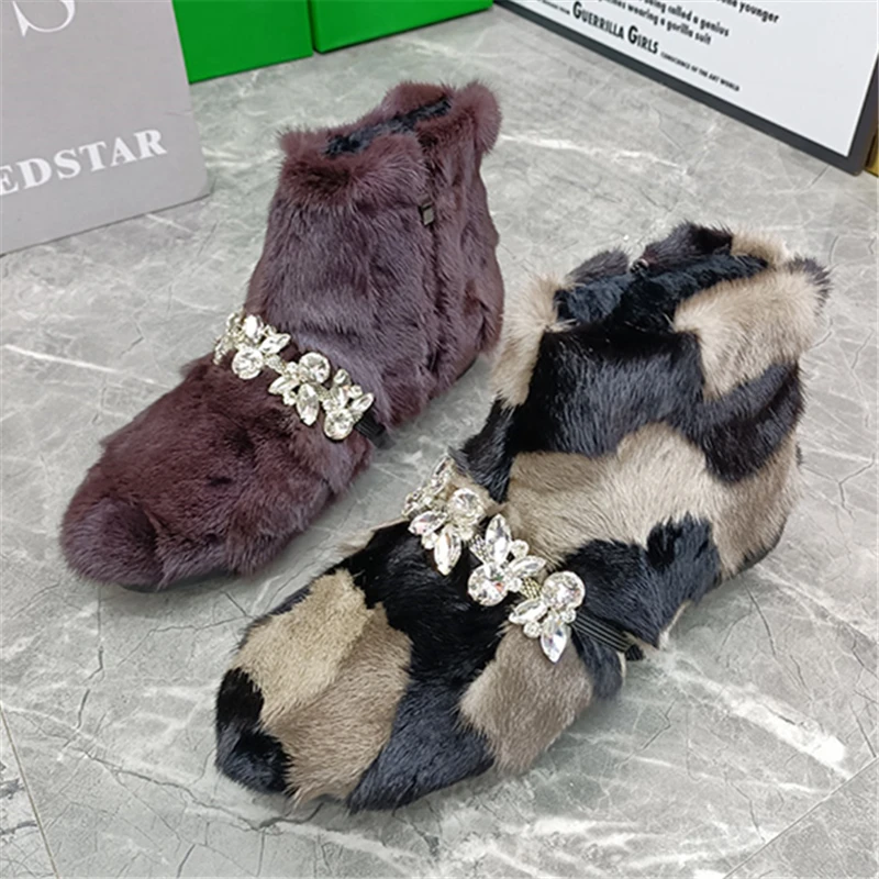 Разноцветные ботинки Botines Mujer, роскошные зимние ботинки на меху норки, обувь на платформе с толстой подошвой, нескользящая прогулочная обувь на плоской подошве, зимние теплые меховые боты
Разноцветные ботинки Botines Mujer, роскошные зимние ботинки на меху норки, обувь на платформе с толстой подошвой, нескользящая прогулочная обувь на плоской подошве, зимние теплые меховые боты