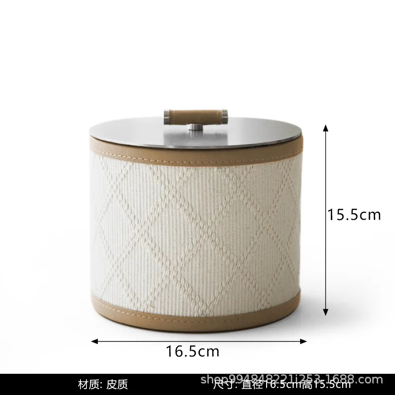 Light Luxury High-end Leather Woven Jewelry Storage Jar Circular Cloakroom Bedroom Decoration Accessory Box Makeup Organizer G
Light Luxury High-end Leather Woven Jewelry Storage Jar Circular Cloakroom Bedroom Decoration Accessory Box Makeup Organizer G