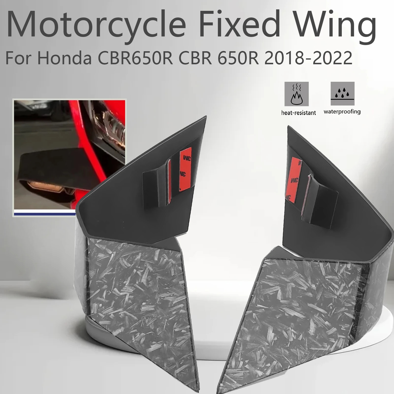 For Honda CBR650R CBR 650R 2018-2022 Motorcycle Fixed Wing Accessories Aerodynamic Fixed wind Wing Kit Spoiler Fairing
For Honda CBR650R CBR 650R 2018-2022 Motorcycle Fixed Wing Accessories Aerodynamic Fixed wind Wing Kit Spoiler Fairing