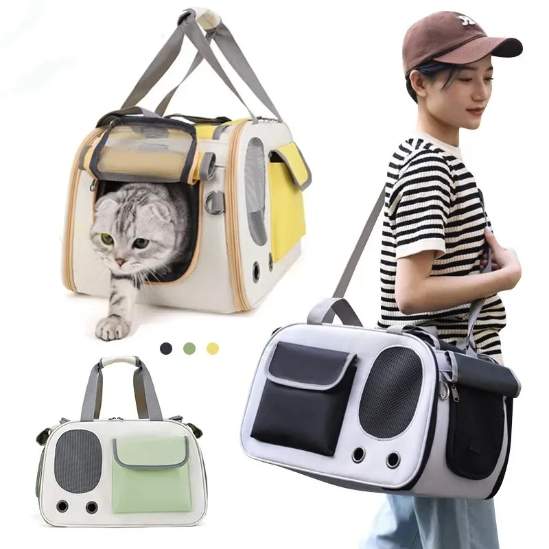 Portable shoulder bag for outdoor use, large capacity handbag, comfortable and breathable roller shutter, anti scratch pet bag
Portable shoulder bag for outdoor use, large capacity handbag, comfortable and breathable roller shutter, anti scratch pet bag