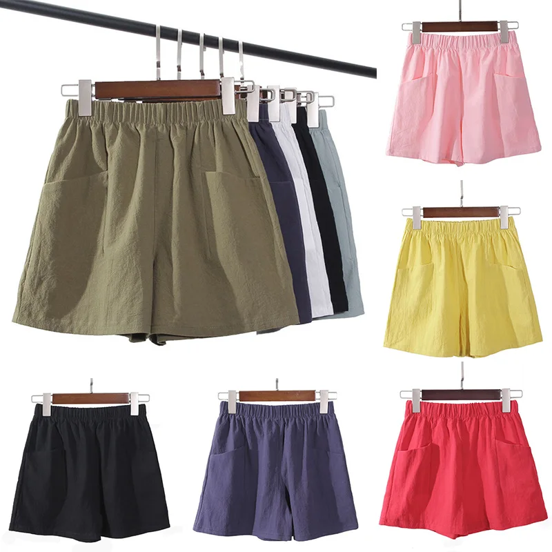 Women Casual Shorts 2024 Summer Fashion New Elastic Waist Cotton Linen Shorts Pocket Knee Length female Shorts
Women Casual Shorts 2024 Summer Fashion New Elastic Waist Cotton Linen Shorts Pocket Knee Length female Shorts