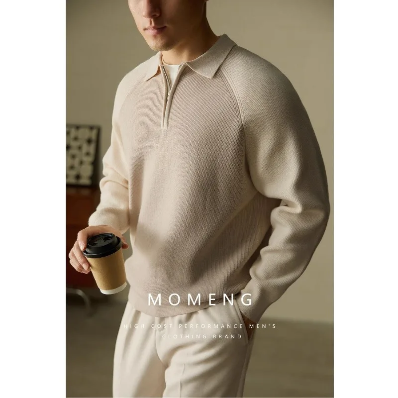 American Autumn and Winter Casual Half-height Zipper Polo Sweater Lapel Long-sleeved Sweater
American Autumn and Winter Casual Half-height Zipper Polo Sweater Lapel Long-sleeved Sweater