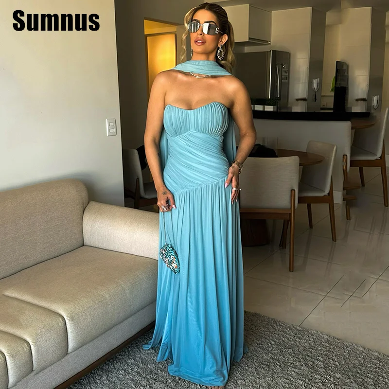 Sumnus Elegant Straight Blue Evening Dresses Sweetheart Pleats Draped Formal Occasion Dresses فساتين سهرة Customized
Sumnus Elegant Straight Blue Evening Dresses Sweetheart Pleats Draped Formal Occasion Dresses فساتين سهرة Customized