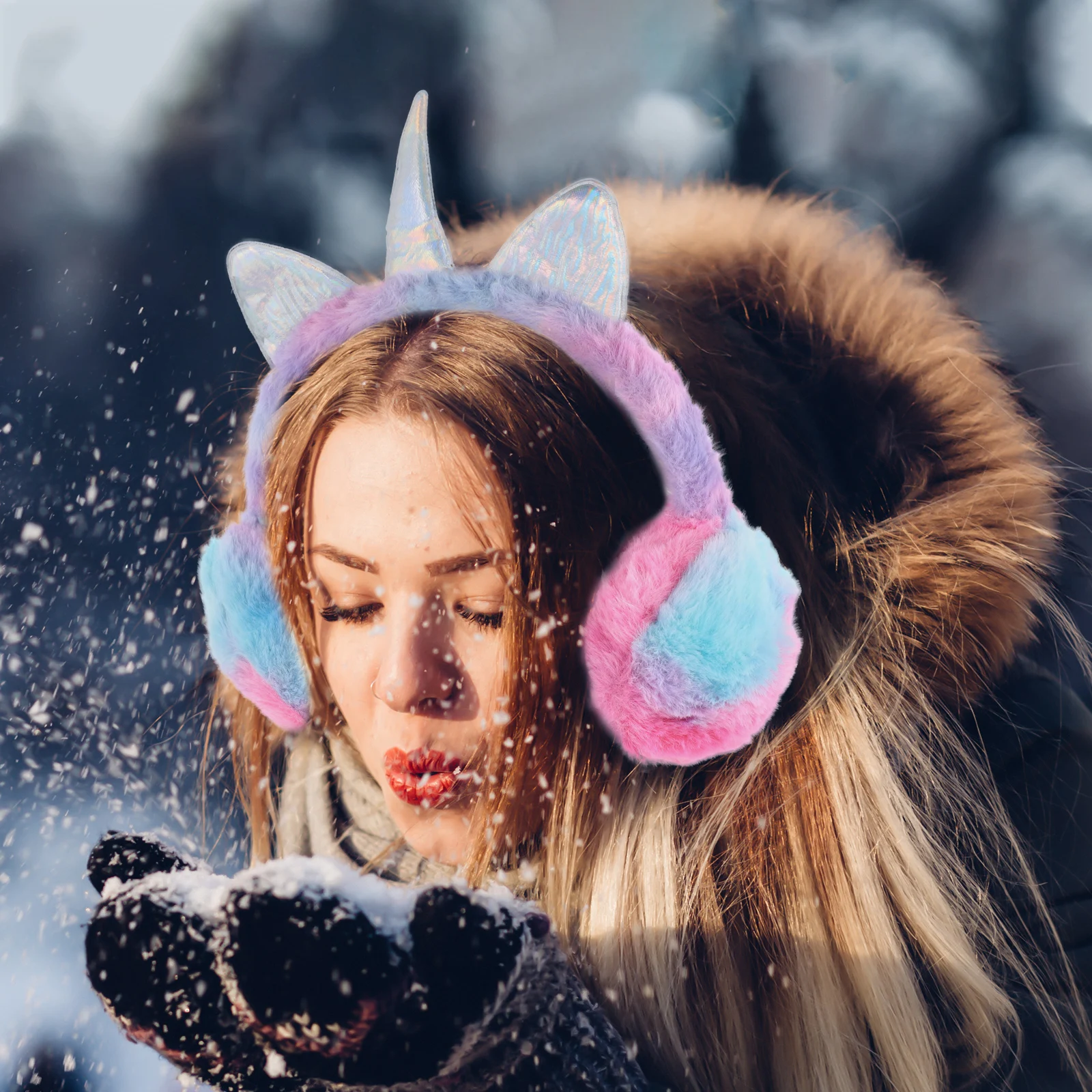 Sequined Unicorn Earmuffs Winter Warm Ear Muff Protection Soft Reusable Lovely Cover Bright Glitter Cold Weather Outdoor
Sequined Unicorn Earmuffs Winter Warm Ear Muff Protection Soft Reusable Lovely Cover Bright Glitter Cold Weather Outdoor