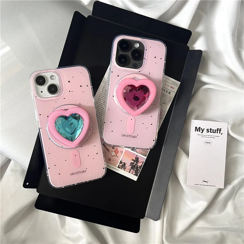 Simple Phone Case for Iphone 12 13 14 15 Pro Max INS Japan Korea Pink Ink Magnetic Suction Heart Shape Bracket Phone Cover
Simple Phone Case for Iphone 12 13 14 15 Pro Max INS Japan Korea Pink Ink Magnetic Suction Heart Shape Bracket Phone Cover