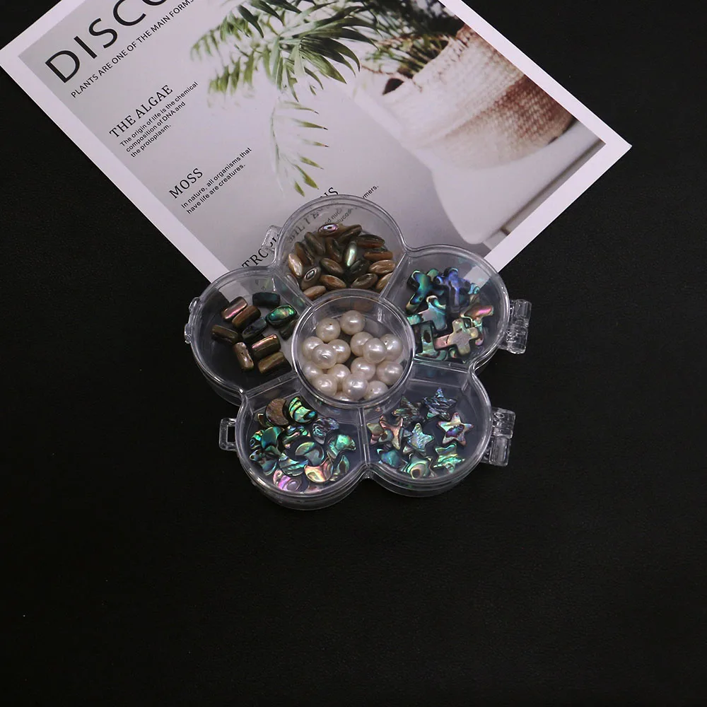 Large-sized 6-compartment Flower-shaped Transparent Plastic Jewelry Box for Storing Loose Beads Highly Transparent Jewelry Box
Large-sized 6-compartment Flower-shaped Transparent Plastic Jewelry Box for Storing Loose Beads Highly Transparent Jewelry Box