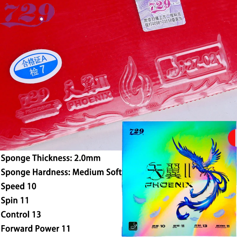 729 Phoenix II Table Tennis Rubber Sheet Lightweight Kirin Sponge Ping Pong Rubber Backhand Soft Medium Paddle Rubbers
729 Phoenix II Table Tennis Rubber Sheet Lightweight Kirin Sponge Ping Pong Rubber Backhand Soft Medium Paddle Rubbers