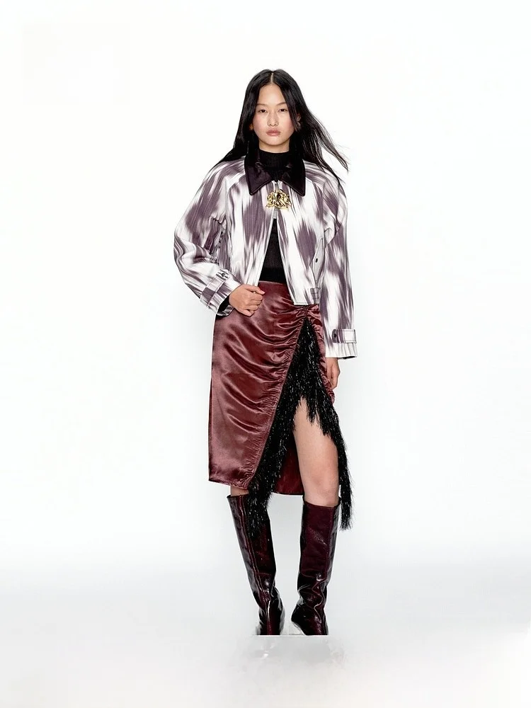New Year Print Cotton Jacket Short Outerwear Women's Fashion JACQUES WEI HM Spring 2026 Loose Fit Zipper Pocket Long Sleeve
New Year Print Cotton Jacket Short Outerwear Women's Fashion JACQUES WEI HM Spring 2026 Loose Fit Zipper Pocket Long Sleeve