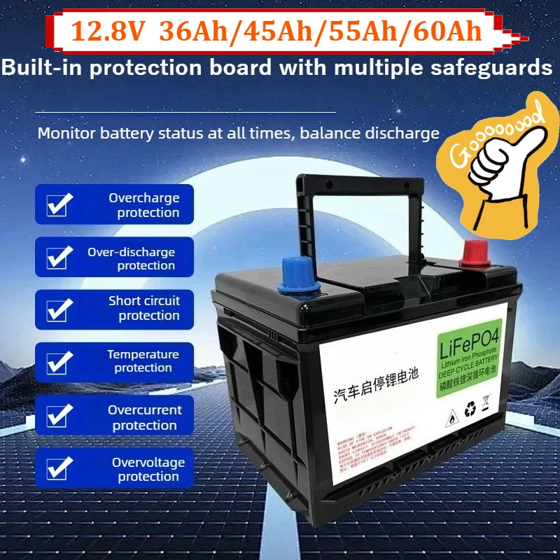 12.8V 36Ah-60Wh Lithium LiFePO4 Battery Perfect for Golf Cart,Solar Power System,Trolling Motor Phosphate Scooter Engine Battery
12.8V 36Ah-60Wh Lithium LiFePO4 Battery Perfect for Golf Cart,Solar Power System,Trolling Motor Phosphate Scooter Engine Battery