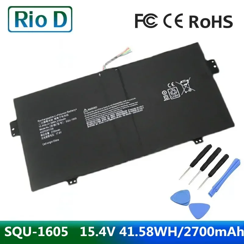 SQU-1605 15.4V 41.58WH/2700mAh Laptop battery For ACER Swift 7 S7-371 SF713-51 For Acer Spin 7 SP714-51 41CP3/67/129
SQU-1605 15.4V 41.58WH/2700mAh Laptop battery For ACER Swift 7 S7-371 SF713-51 For Acer Spin 7 SP714-51 41CP3/67/129