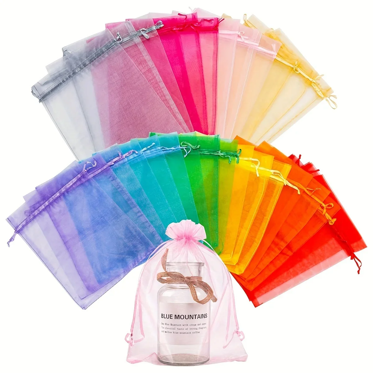 100pcs 6x9inch Organza Drawstring Jewelry Gift Mesh Bags Suitable for Gift Birthdays Party Parties Valentine's Day Christmas
100pcs 6x9inch Organza Drawstring Jewelry Gift Mesh Bags Suitable for Gift Birthdays Party Parties Valentine's Day Christmas