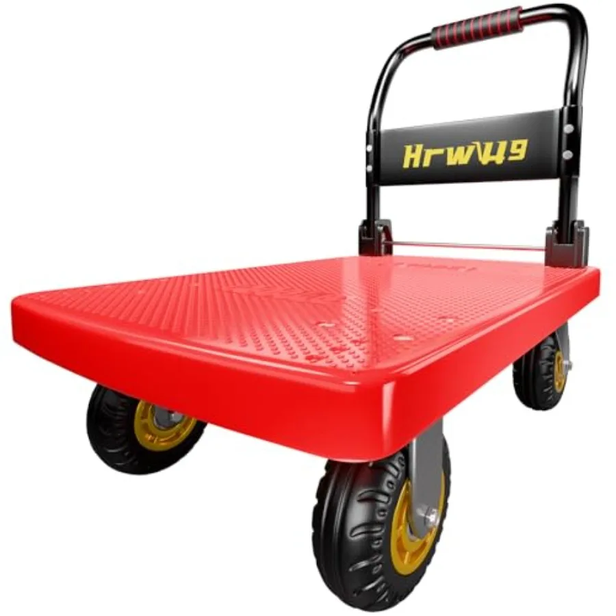 Hand Cart Dolly for warehouse, garage, groceries steel frame, black 1200LBS capacity, 360 swivel 5'' wheels
Hand Cart Dolly for warehouse, garage, groceries steel frame, black 1200LBS capacity, 360 swivel 5'' wheels