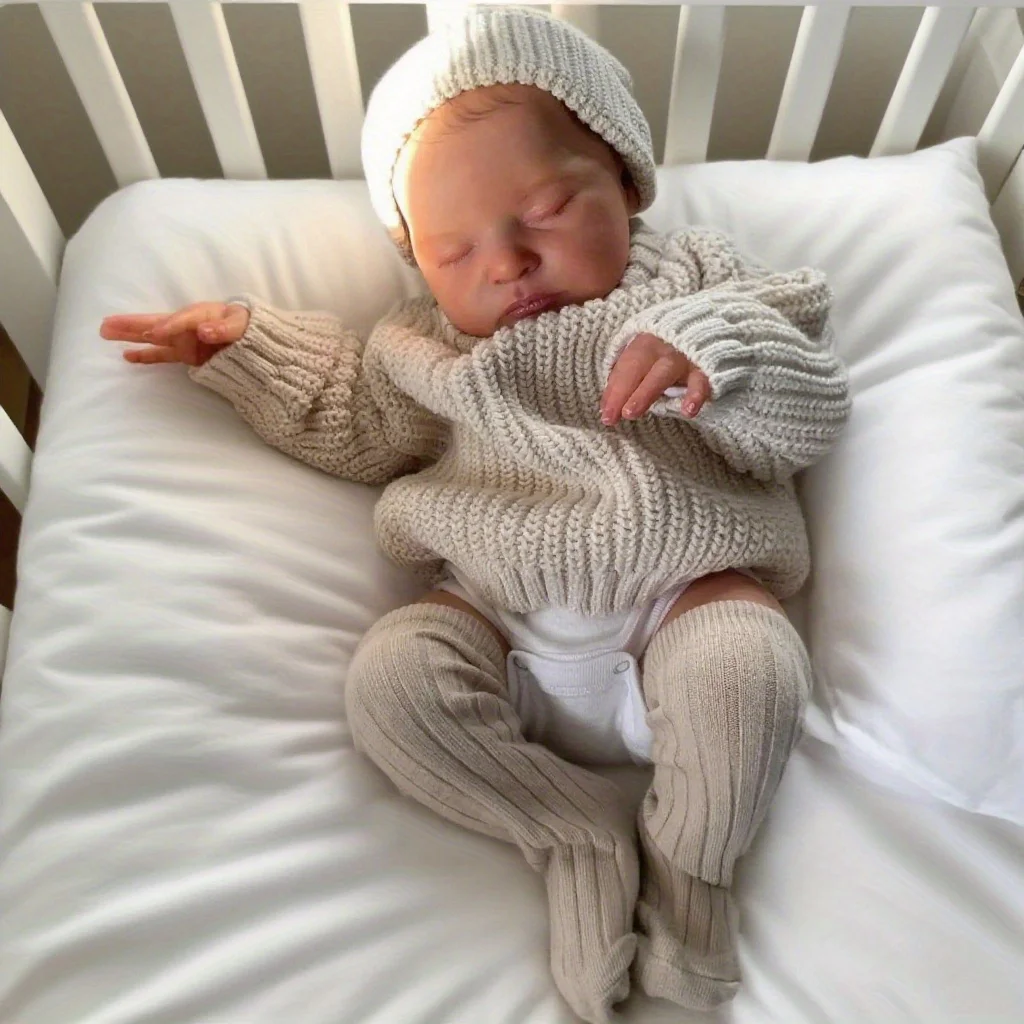 BZDOLL 48cm 19in Soft Vinyl Asleep Reborn Doll, 3D Skin Visible Veins, Cloth Body Kids Birthday Gift
BZDOLL 48cm 19in Soft Vinyl Asleep Reborn Doll, 3D Skin Visible Veins, Cloth Body Kids Birthday Gift