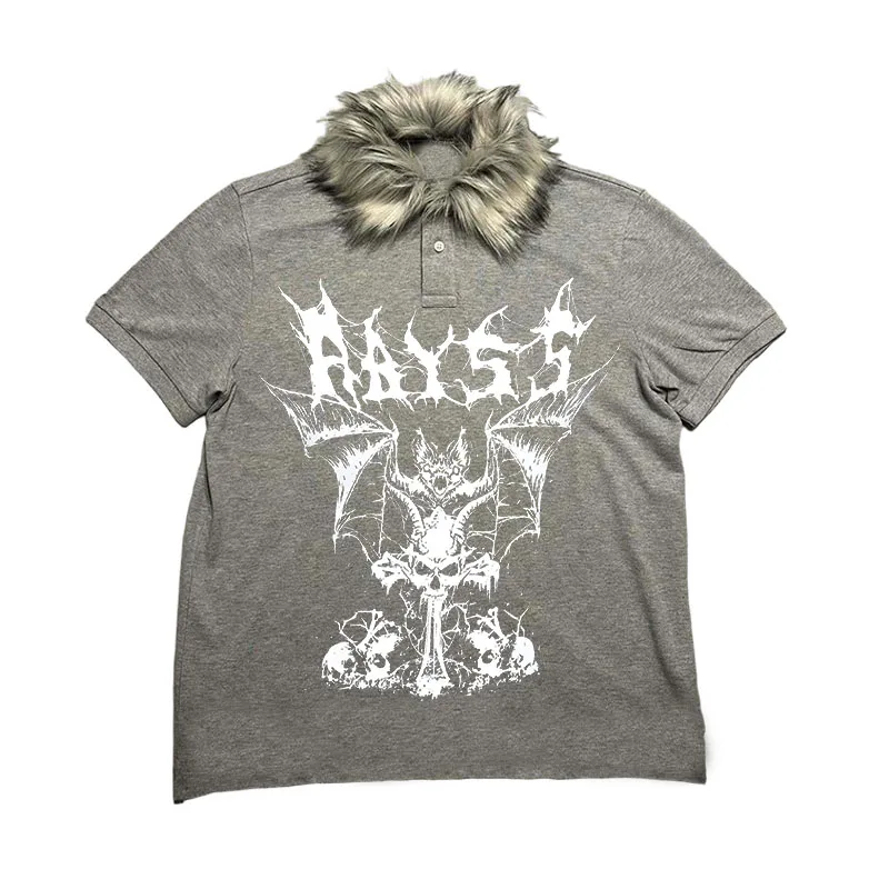 2025 Winter New Women's Fashion Harajuku Street Trend Printed Combination Mao Collar Short sleeved T-shirt Gothic Y2K Clothing
2025 Winter New Women's Fashion Harajuku Street Trend Printed Combination Mao Collar Short sleeved T-shirt Gothic Y2K Clothing