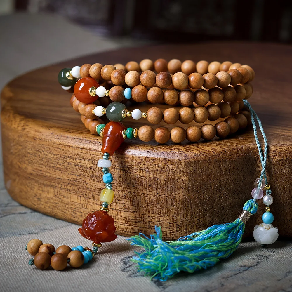 Handmade Laoshan Sandalwood Multi Circle Bracelet Original Cultural Play Chinese Hand String Buddha Beads Prayer Beads
Handmade Laoshan Sandalwood Multi Circle Bracelet Original Cultural Play Chinese Hand String Buddha Beads Prayer Beads