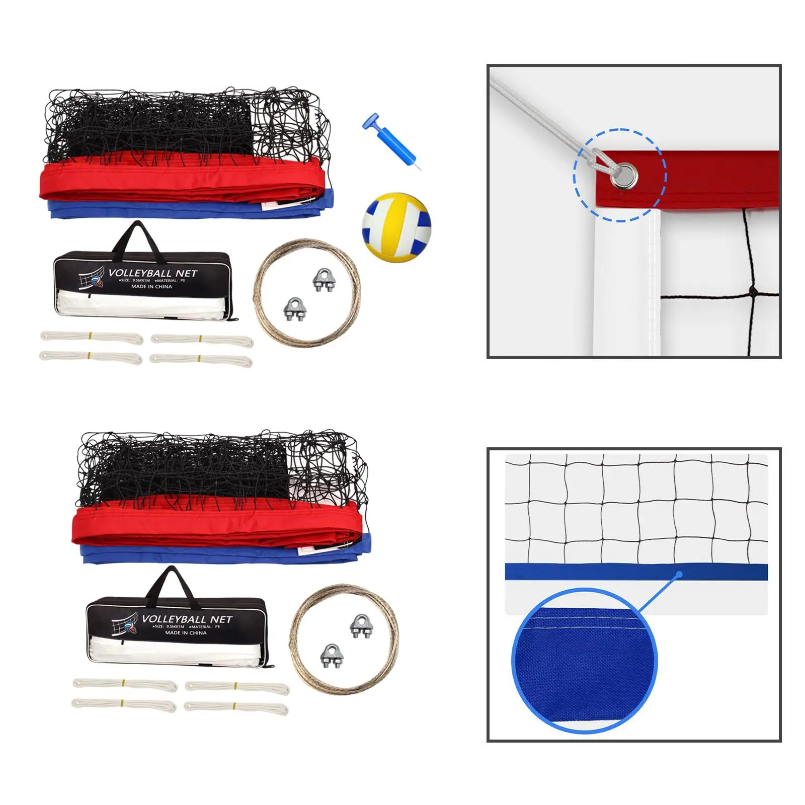Professional Volleyball Net Volleyball Training Braided Net Heavy Duty Portable
Professional Volleyball Net Volleyball Training Braided Net Heavy Duty Portable