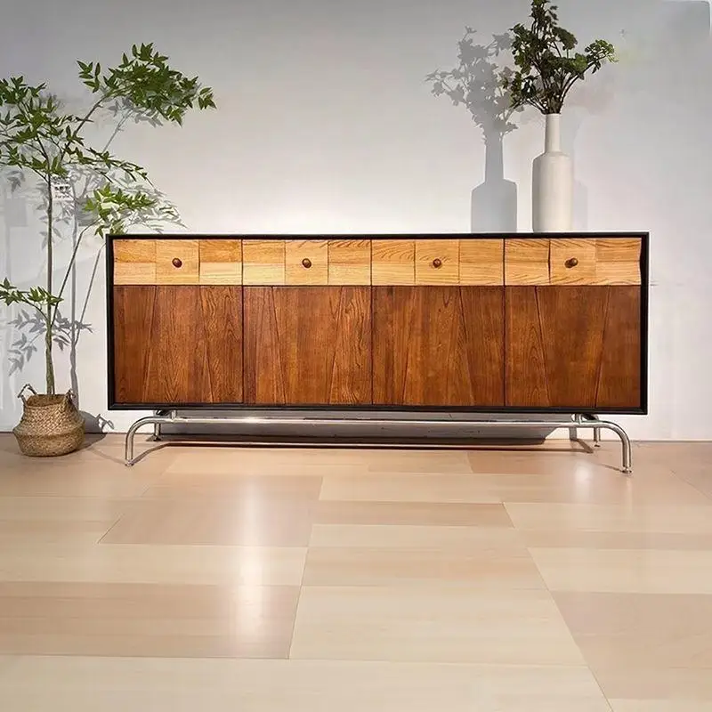 French retro solid wood dining side chest, living room against the wall storage locker, antique entrance with drawers
French retro solid wood dining side chest, living room against the wall storage locker, antique entrance with drawers