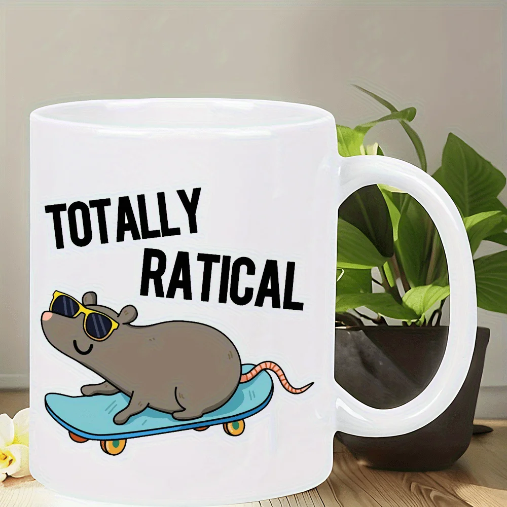 Humorous Skateboarding Rodent Mug - Adorably Logical Gray Mouse Sporting Yellow Stylish Glasses, Ceramic Coffee
Humorous Skateboarding Rodent Mug - Adorably Logical Gray Mouse Sporting Yellow Stylish Glasses, Ceramic Coffee