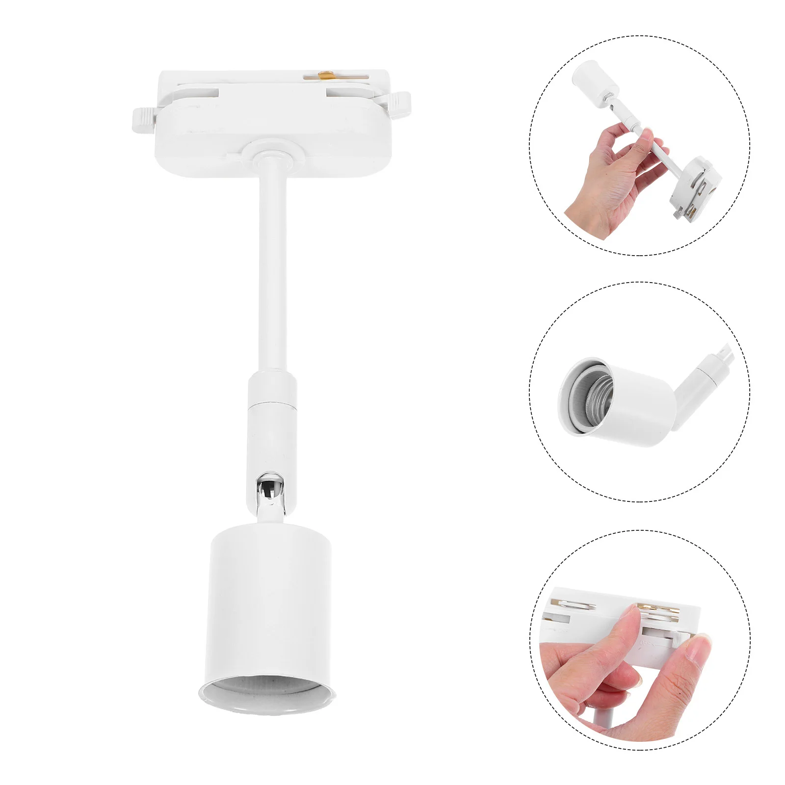 Track Light Head Adapter E27 Socket Converter for LED Bulbs - White Lamp Holder for Commercial Spaces Lamp Socket Replacement
Track Light Head Adapter E27 Socket Converter for LED Bulbs - White Lamp Holder for Commercial Spaces Lamp Socket Replacement