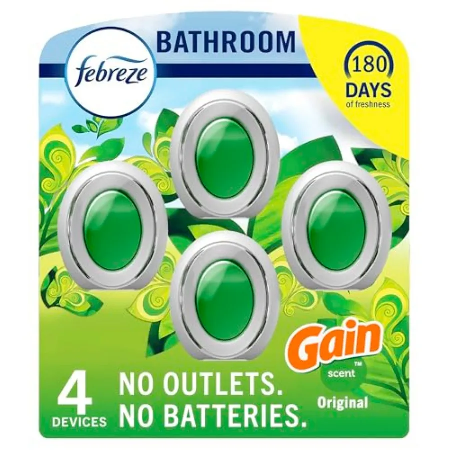 Febreze Bathroom Air Freshener, Odor-Fighting, Plug In Alternative, Air Fresheners for Small Spaces in Home, Bathroom, Kitchen,
Febreze Bathroom Air Freshener, Odor-Fighting, Plug In Alternative, Air Fresheners for Small Spaces in Home, Bathroom, Kitchen,