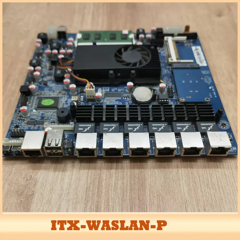 D525 6-port gigabit network port soft router motherboard ITX-WASLAN-P
D525 6-port gigabit network port soft router motherboard ITX-WASLAN-P