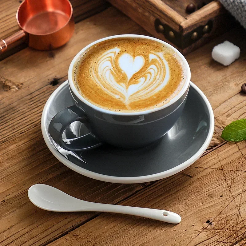 300ml Ceramic Coffee Cup and Saucer Set Pottery Latte Cups Breakfast Milk Mug Afternoon Teacup Porcelain Water Mugs Wholesale
300ml Ceramic Coffee Cup and Saucer Set Pottery Latte Cups Breakfast Milk Mug Afternoon Teacup Porcelain Water Mugs Wholesale