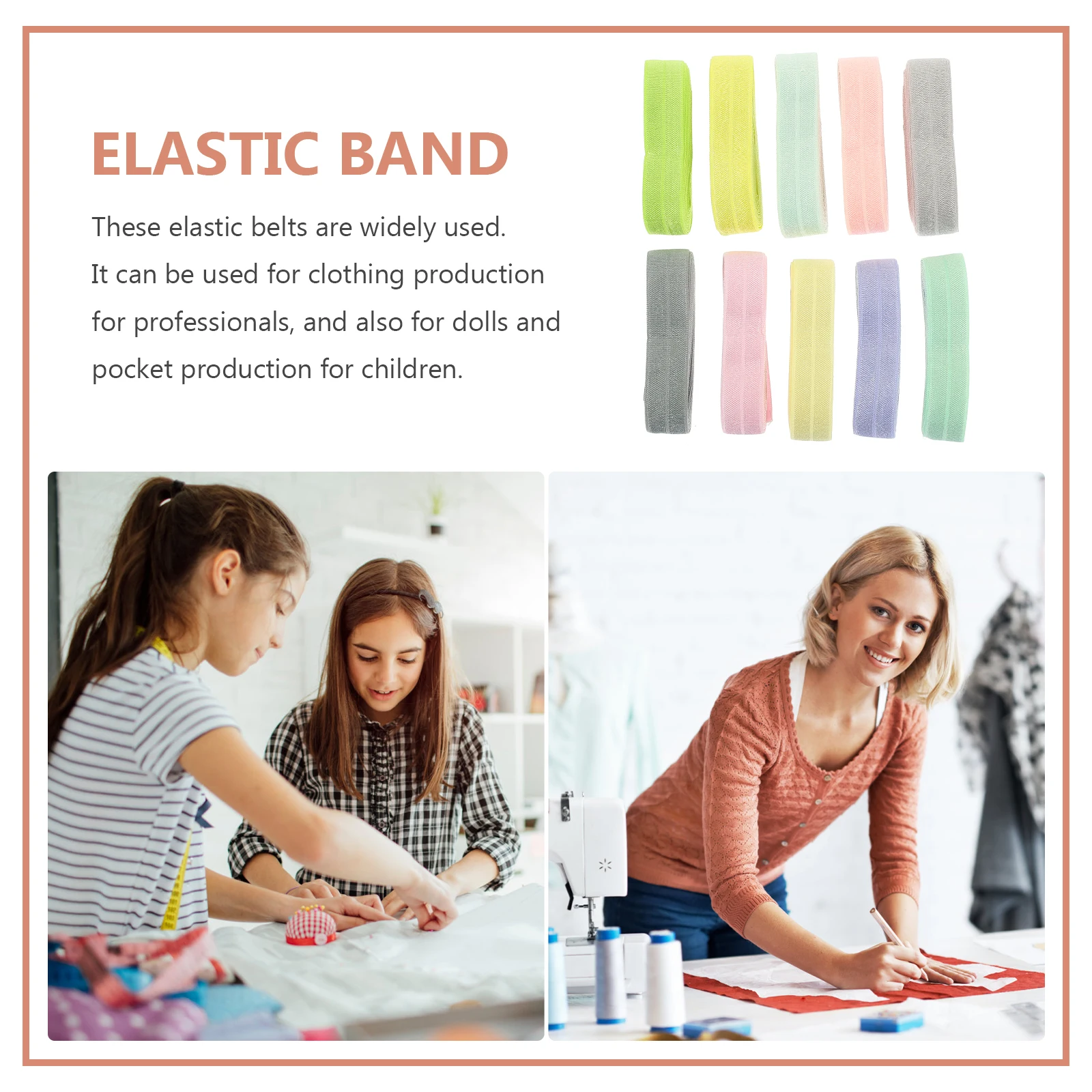 10pcs Elastic Trim Bands Stretchable Sewing Binding Ribbons for Clothes Waistbands Pants Hair Accessories Fold Over Spandex
10pcs Elastic Trim Bands Stretchable Sewing Binding Ribbons for Clothes Waistbands Pants Hair Accessories Fold Over Spandex