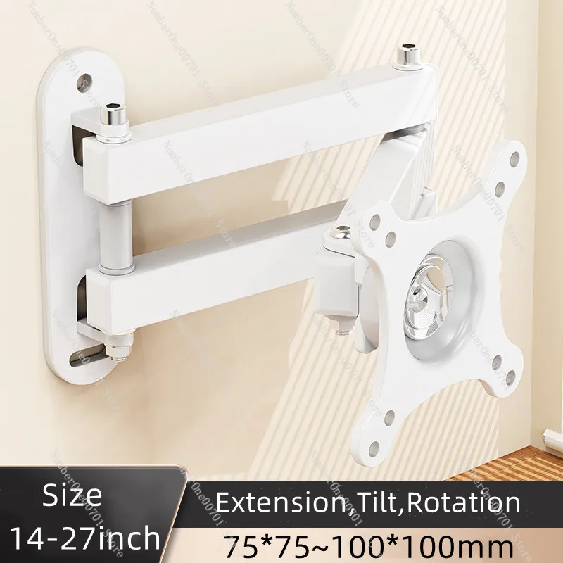 Full Motion TV Wall Mount for 14-27 Inch LED, LCD Flat Screen TV Monitor, TV Bracket with Swivels Tilt Extension VESA 100x100mm
Full Motion TV Wall Mount for 14-27 Inch LED, LCD Flat Screen TV Monitor, TV Bracket with Swivels Tilt Extension VESA 100x100mm