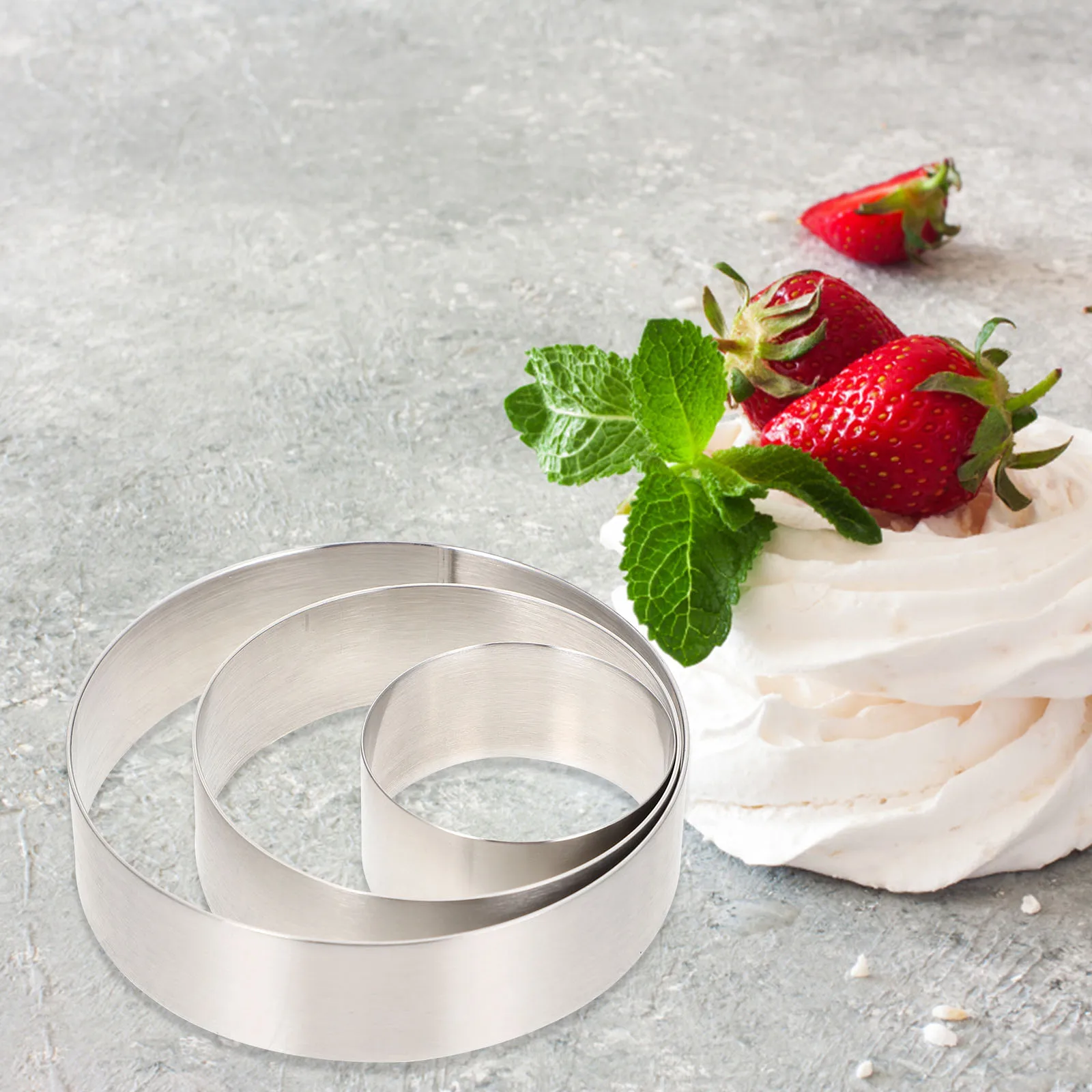 3pcs Steel Mousse Cake Ring Cake Decorating Supplies 5x5x2 8x8x2 10x10x2 cm Mold Cookie Shaping Baking Tools Supplies
3pcs Steel Mousse Cake Ring Cake Decorating Supplies 5x5x2 8x8x2 10x10x2 cm Mold Cookie Shaping Baking Tools Supplies