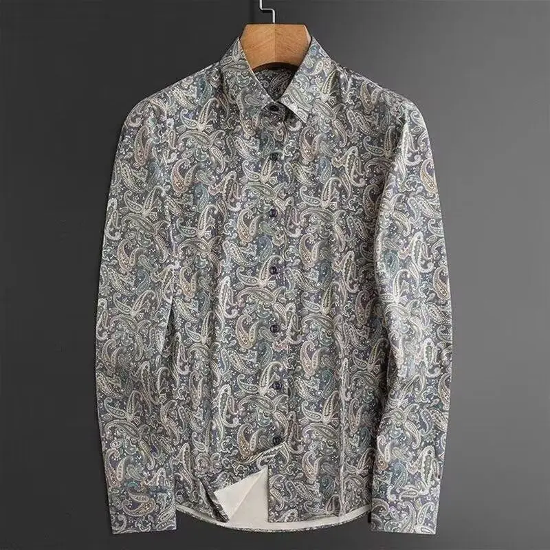 Spring Autumn Men's Slim Fit Long Sve Printed irt Casual Sle Turn-down Collar Floral Patterned ular Internet irt
Spring Autumn Men's Slim Fit Long Sve Printed irt Casual Sle Turn-down Collar Floral Patterned ular Internet irt