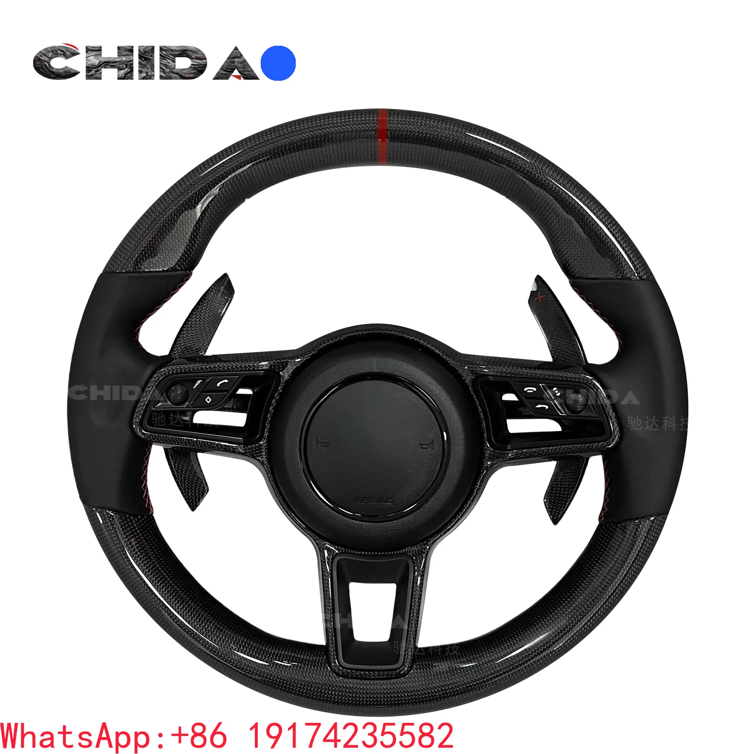 Glossy Carbon Fibre Steering Wheel in All Black for Panamera Macan Cayenne Taycan 918 911 992 718 970 971 958
Glossy Carbon Fibre Steering Wheel in All Black for Panamera Macan Cayenne Taycan 918 911 992 718 970 971 958