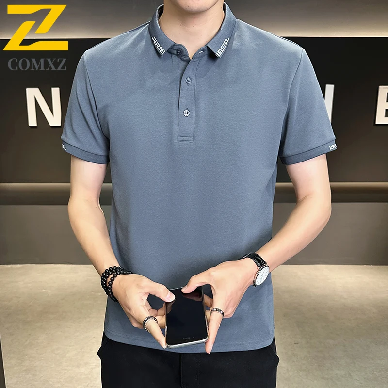 High Quality Cotton Polo Shirt Men's Summer Casual Comfortable Short-sleeved T-shirt South Korea Tennis Sports Solid Color Top
High Quality Cotton Polo Shirt Men's Summer Casual Comfortable Short-sleeved T-shirt South Korea Tennis Sports Solid Color Top