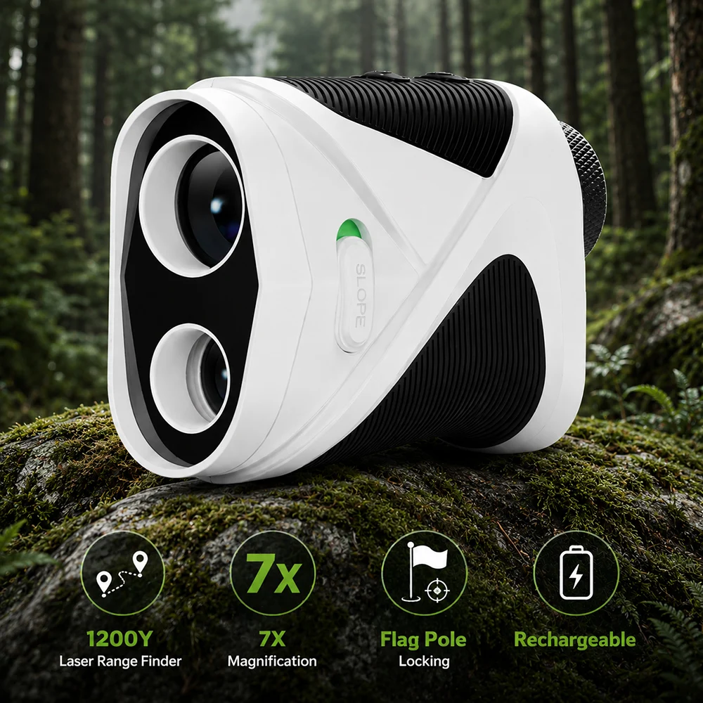 1200Yard Golf Laser Rangefinder with Slope Compensation Flagpole Lock Golf Rangefinder Rechargeable Battery 7X Magnification
1200Yard Golf Laser Rangefinder with Slope Compensation Flagpole Lock Golf Rangefinder Rechargeable Battery 7X Magnification