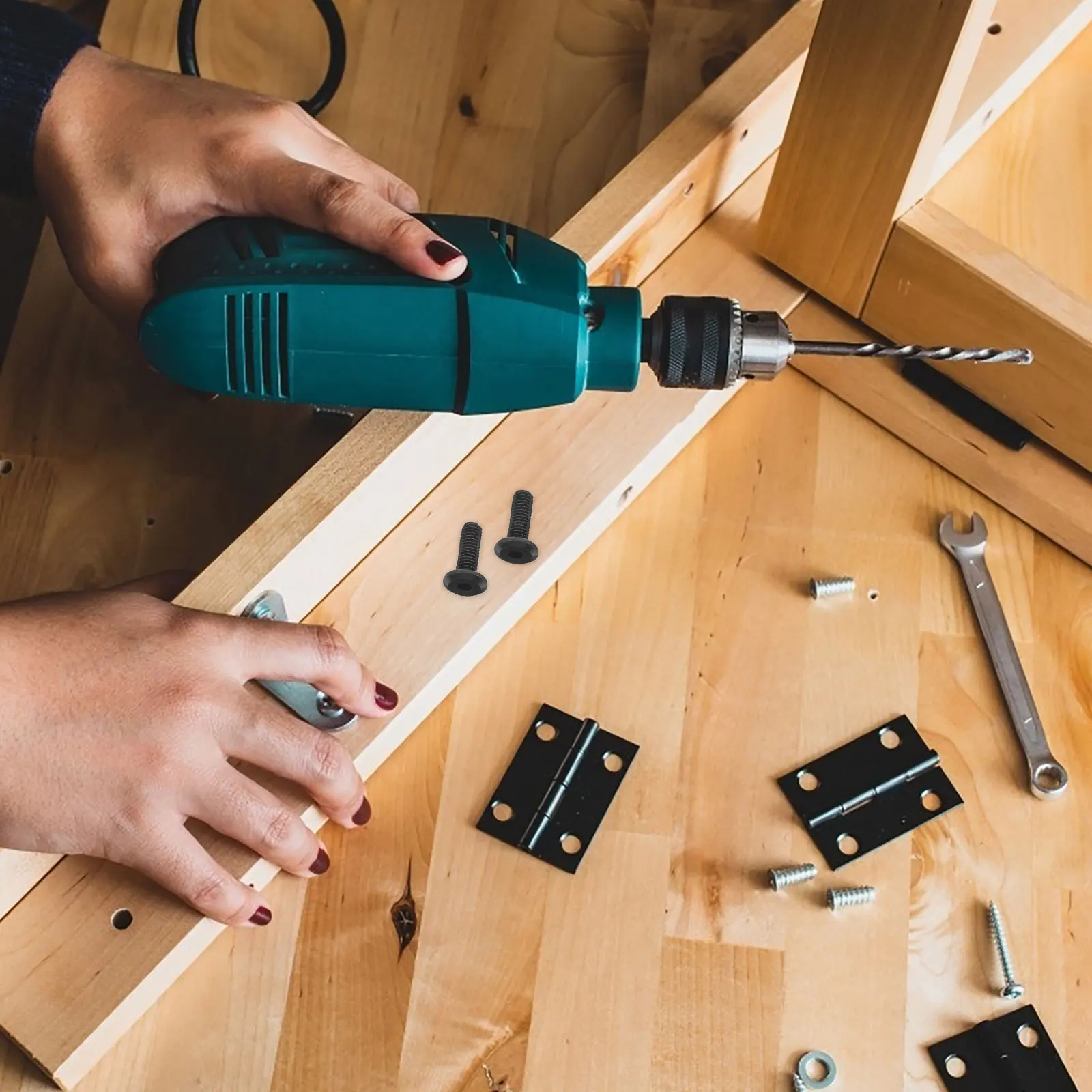 50Pcs Flat Head Hexagonal Screws Black Carbon Steel Countersunk Socket Bolts for Furniture Bookshelf Cabinet Heavy Duty Fully
50Pcs Flat Head Hexagonal Screws Black Carbon Steel Countersunk Socket Bolts for Furniture Bookshelf Cabinet Heavy Duty Fully