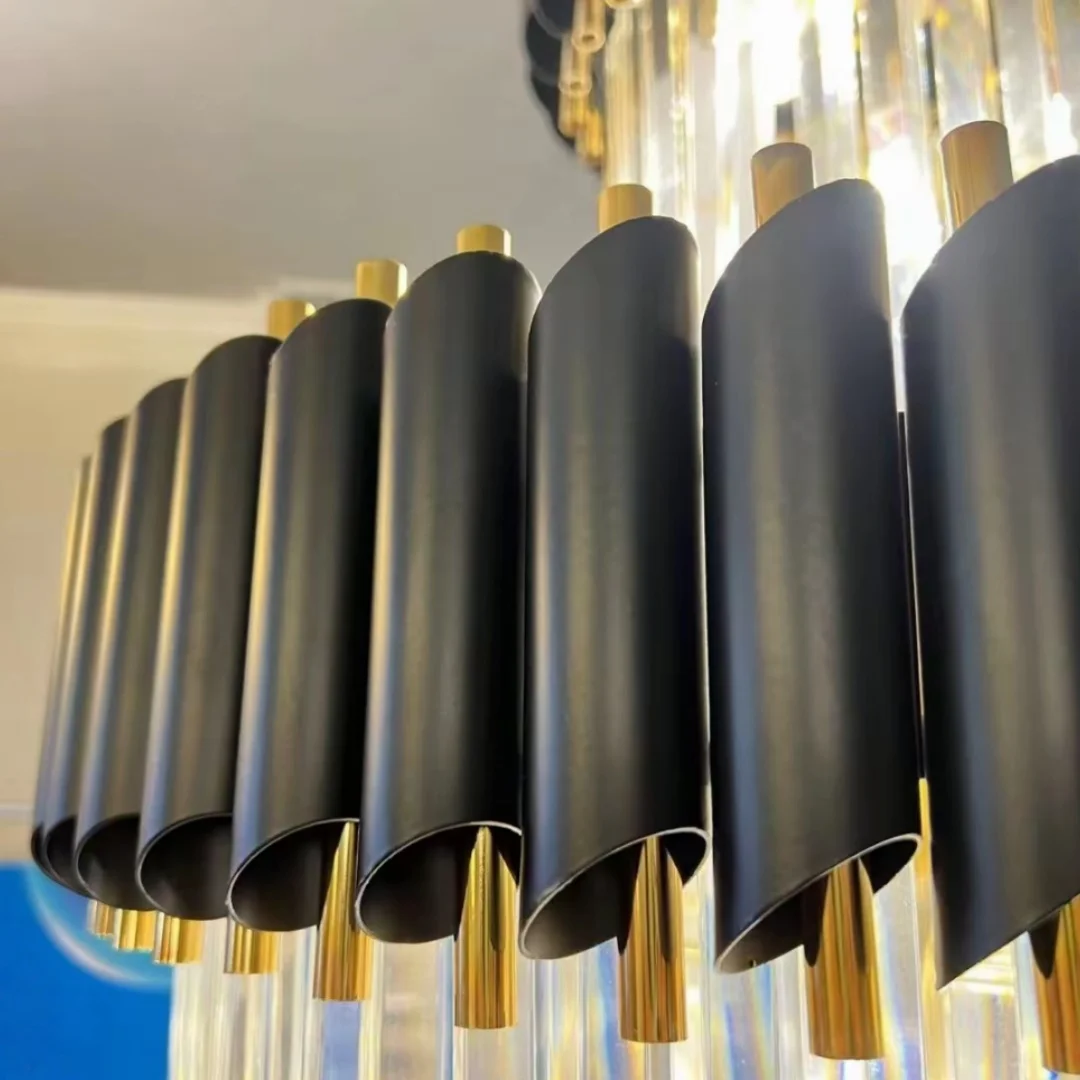 Large Top Long Crystal Led Chandeliers Hotel Hall Living Room Luxury Multi-layer Staircase Lighting Black Stainless Steel Light
Large Top Long Crystal Led Chandeliers Hotel Hall Living Room Luxury Multi-layer Staircase Lighting Black Stainless Steel Light