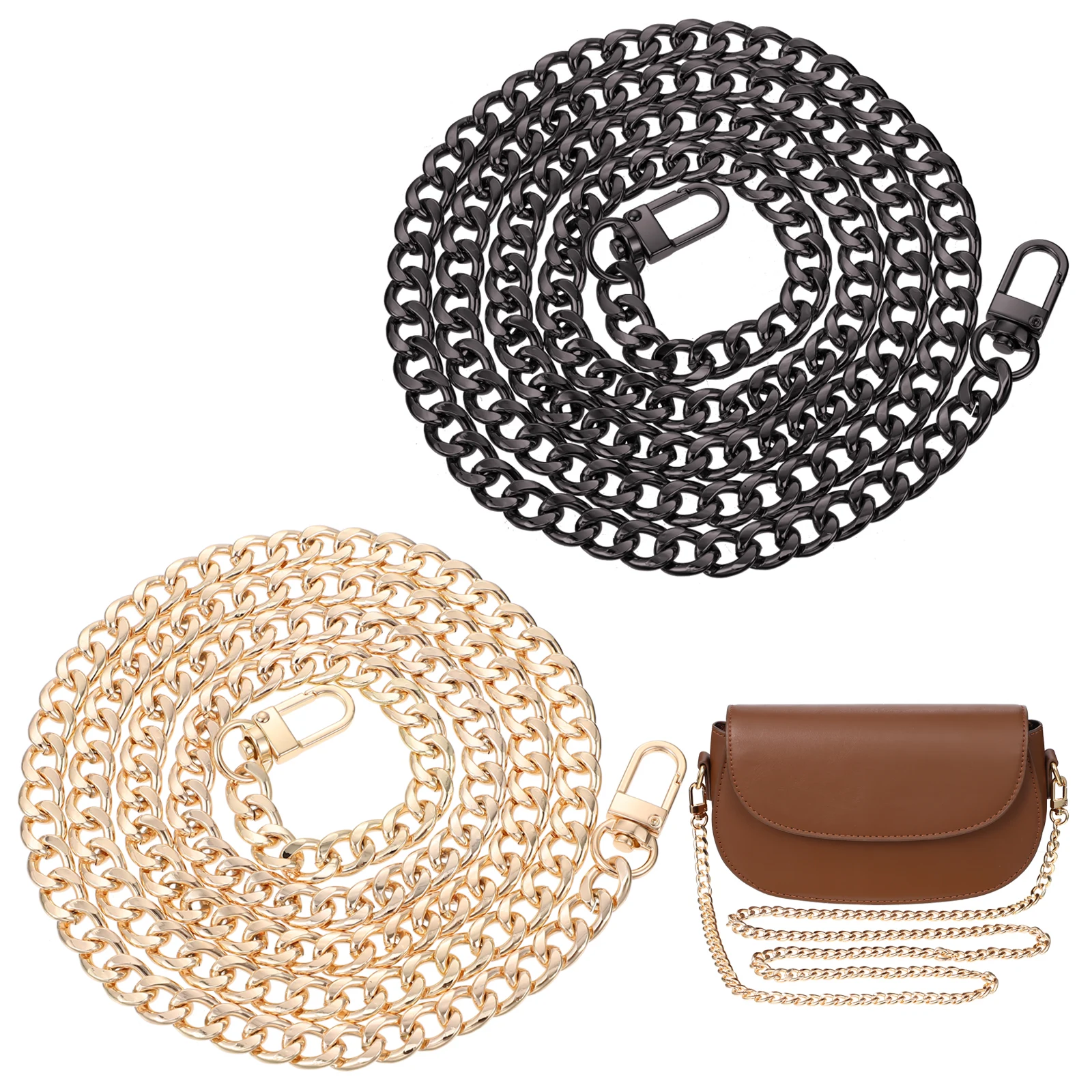 2 Pcs Wallet Chain Handbag Purse Strap Shoulder Chains Metal Long Decorative Replacement Crossbody Bag Chain Straps
2 Pcs Wallet Chain Handbag Purse Strap Shoulder Chains Metal Long Decorative Replacement Crossbody Bag Chain Straps