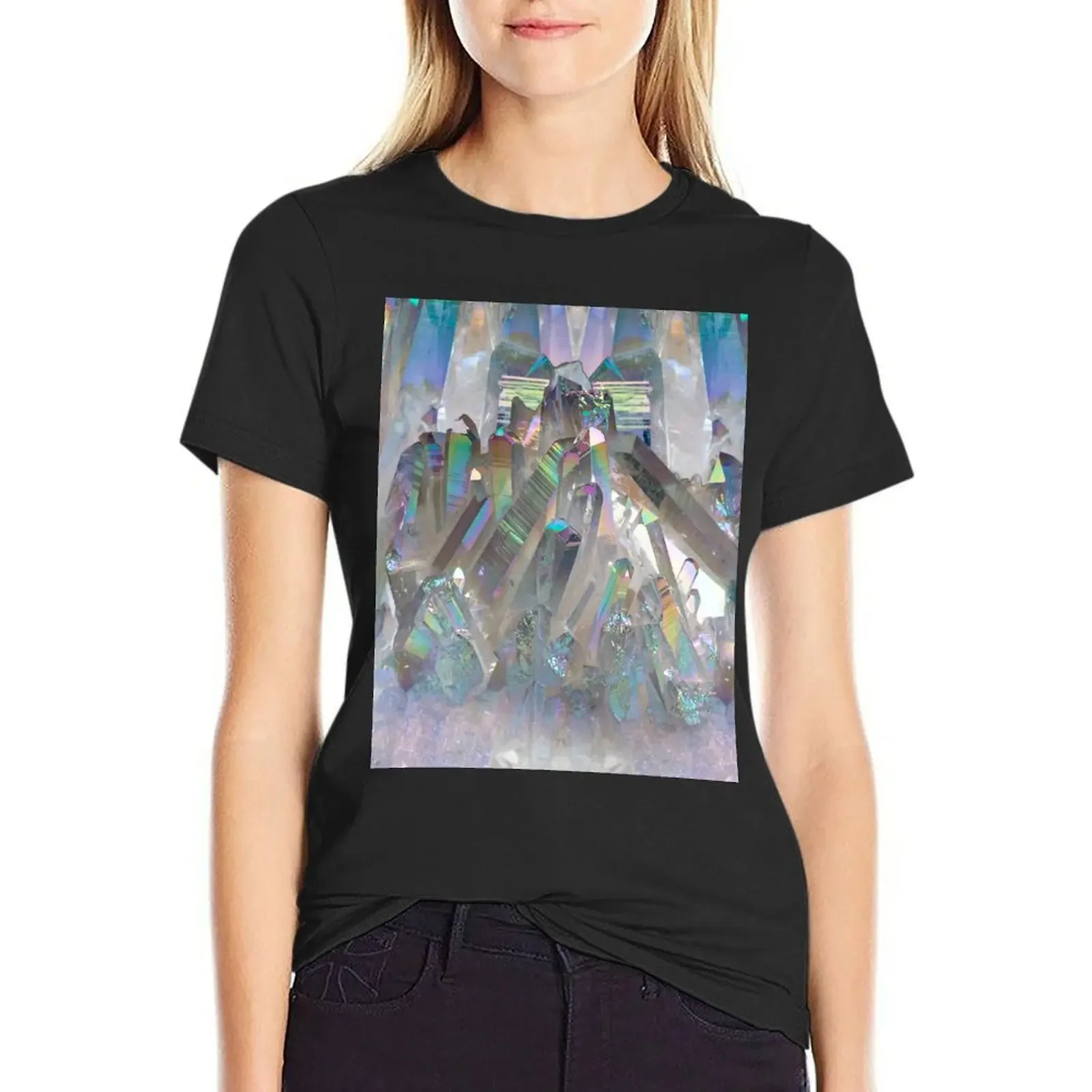 Rainbow Holographic T-Shirt korean fashion hippie clothes summer top Summer Women's clothing
Rainbow Holographic T-Shirt korean fashion hippie clothes summer top Summer Women's clothing
