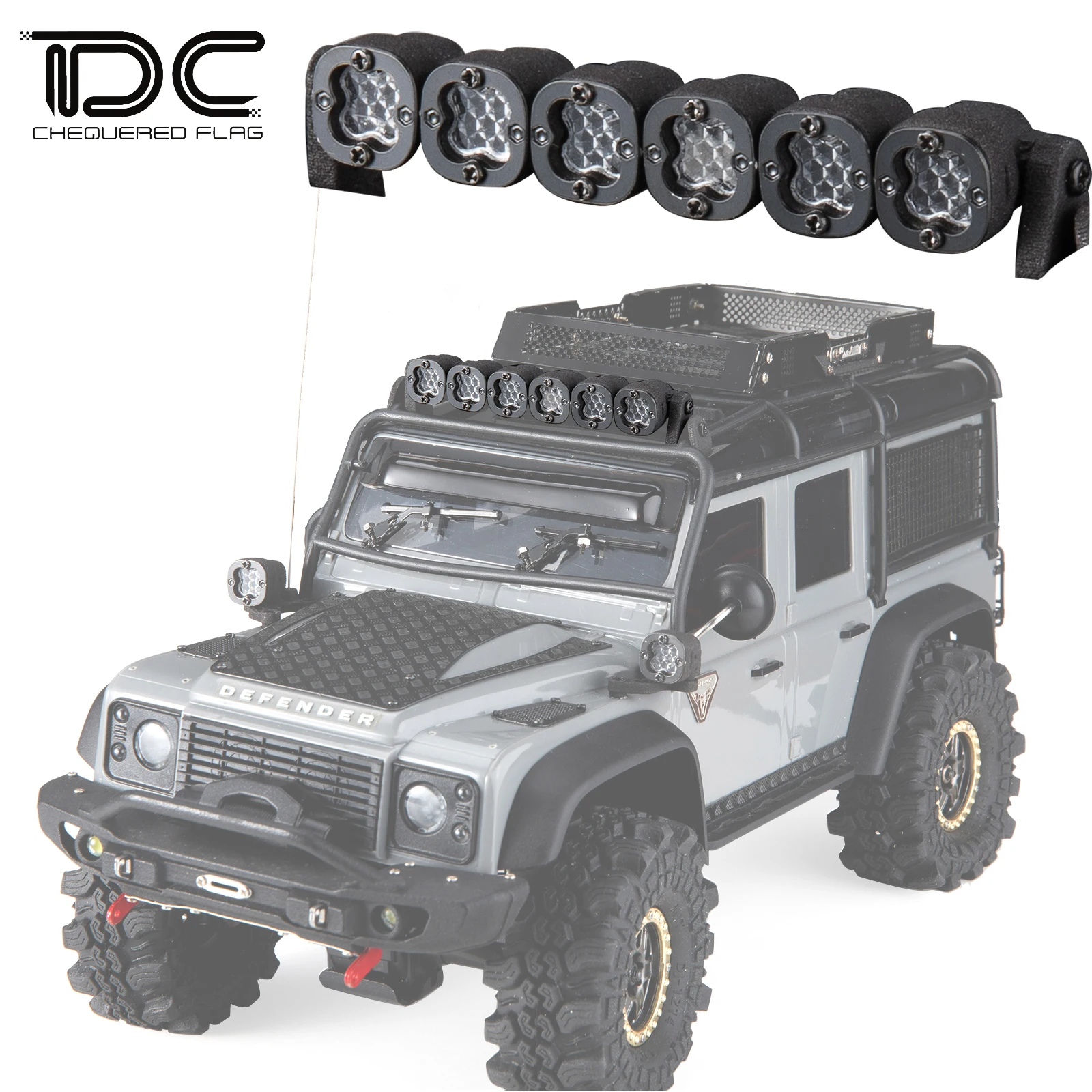 DC 1/18 Roof Strip Light with 6 LEDs Lamps for TRX4M Defender Bronco SCX24 KIT RC Crawler Car Upgrade Accessories Parts
DC 1/18 Roof Strip Light with 6 LEDs Lamps for TRX4M Defender Bronco SCX24 KIT RC Crawler Car Upgrade Accessories Parts