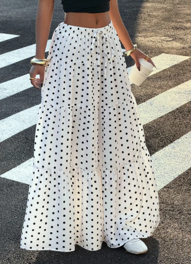 2026 Polka Dot A-Line Skirt with Big Hem And Bow Belt Full Body Floral Print Half-length Women's Fashion Spring Summer
2026 Polka Dot A-Line Skirt with Big Hem And Bow Belt Full Body Floral Print Half-length Women's Fashion Spring Summer