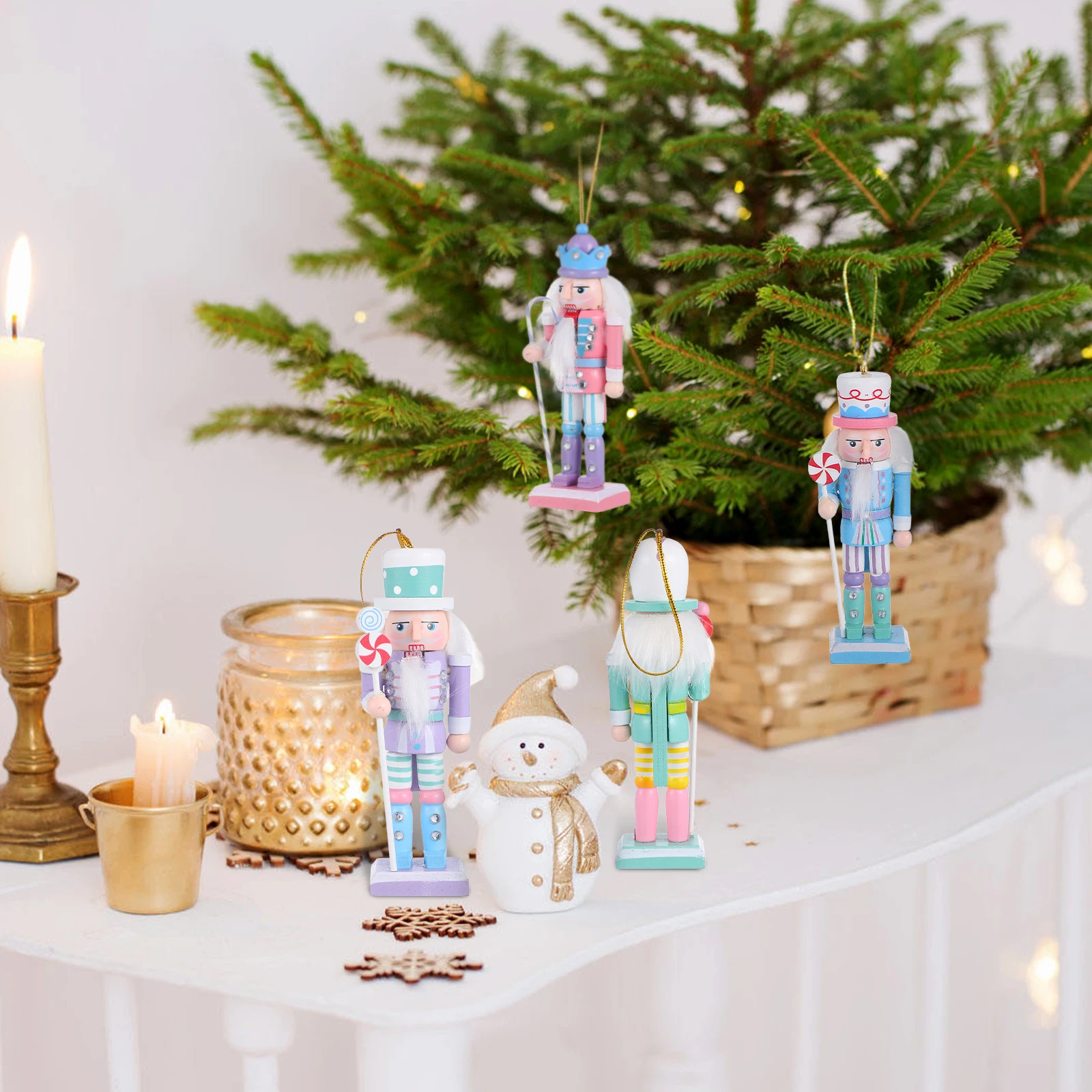 4 Pcs Nutcracker Ornament Christmas Soldier Toys 12CM Wood Decorative Figures Candy Holiday Party Supplies
4 Pcs Nutcracker Ornament Christmas Soldier Toys 12CM Wood Decorative Figures Candy Holiday Party Supplies