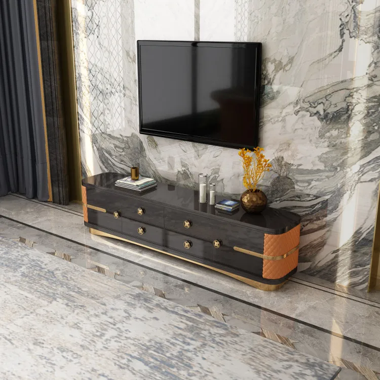 Hot Sale Apartment Tv Cabinet Modern Minimalist Black Luxury Modern Tv Stand Deluxe Light Luxury TV Cabinet
Hot Sale Apartment Tv Cabinet Modern Minimalist Black Luxury Modern Tv Stand Deluxe Light Luxury TV Cabinet