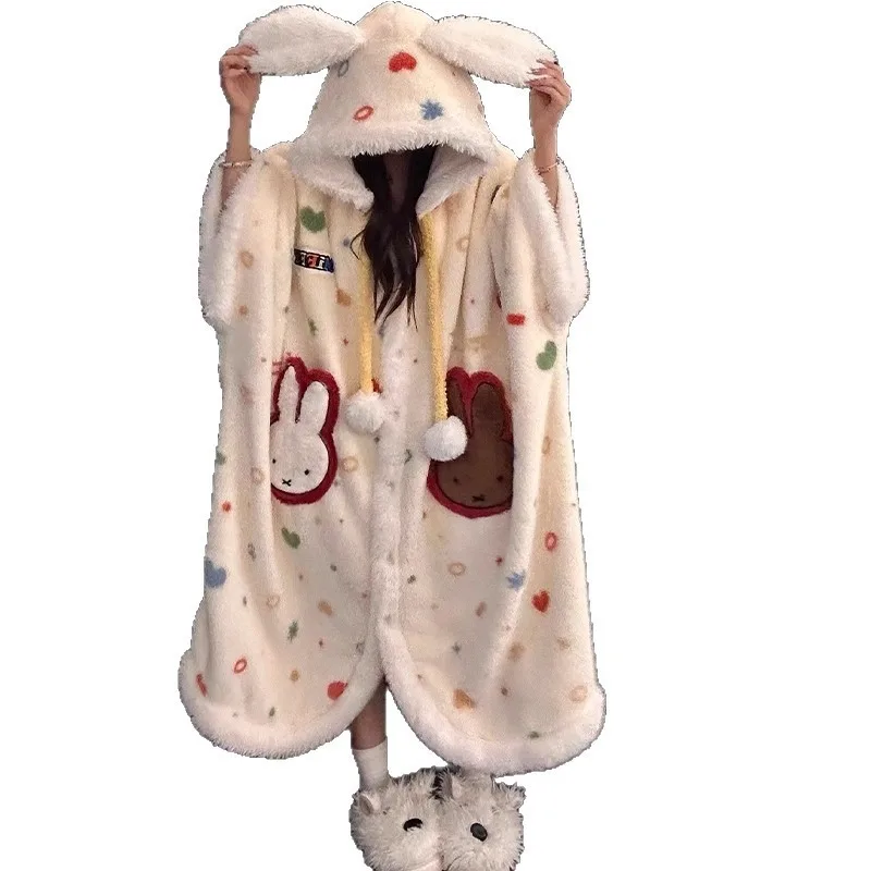 Горячая новинка: Теплый домашний халат-накидка с капюшоном из серии мультфильмов Миффи – креативный, изысканный, милый, для осени и зимы
Горячая новинка: Теплый домашний халат-накидка с капюшоном из серии мультфильмов Миффи – креативный, изысканный, милый, для осени и зимы