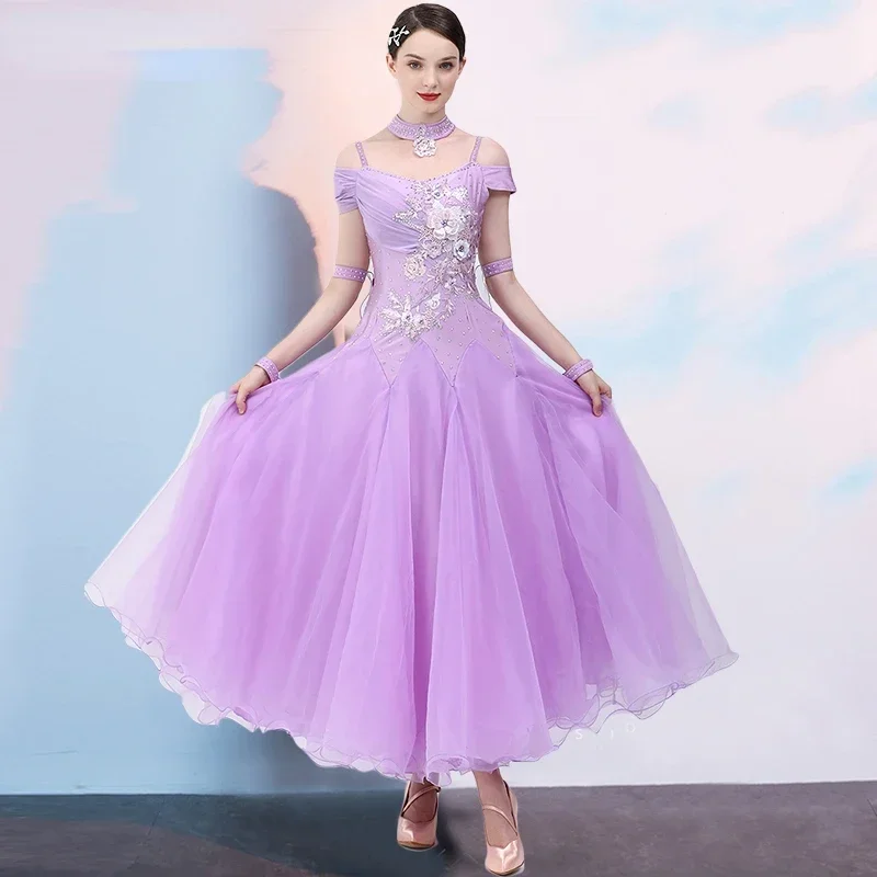 Rumba Dance Costumes Standard Ballroom Competition Dress Big Swing Skirt Performance Clothes Tango Foxtrot Dress Modern Dance
Rumba Dance Costumes Standard Ballroom Competition Dress Big Swing Skirt Performance Clothes Tango Foxtrot Dress Modern Dance