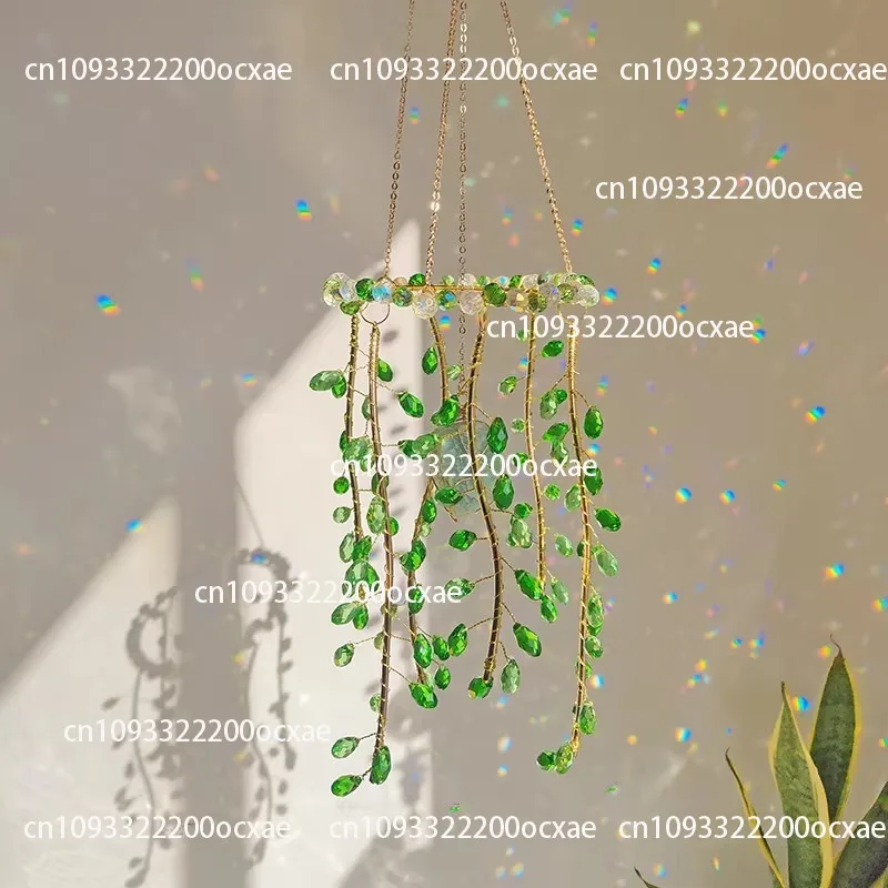 Подвеска из хрустального стекла, подвеска-ловец солнца, подвесное украшение в виде зеленой ивы, декоративный ветряной колокольчик для дома
Подвеска из хрустального стекла, подвеска-ловец солнца, подвесное украшение в виде зеленой ивы, декоративный ветряной колокольчик для дома