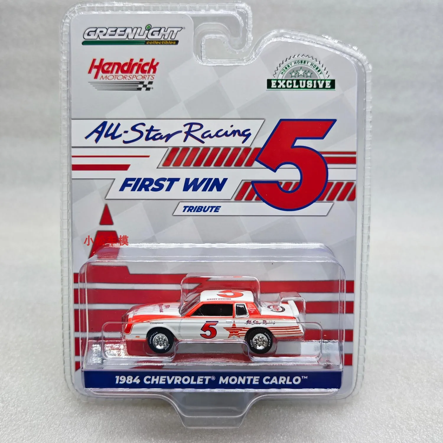 GreenLight 1:64 Chevrolet Monte Carlo - All-Star Racing (команда Хэнтри) # Коллекционная модель автомобиля из сплава 5 First Victory Tribute
GreenLight 1:64 Chevrolet Monte Carlo - All-Star Racing (команда Хэнтри) # Коллекционная модель автомобиля из сплава 5 First Victory Tribute