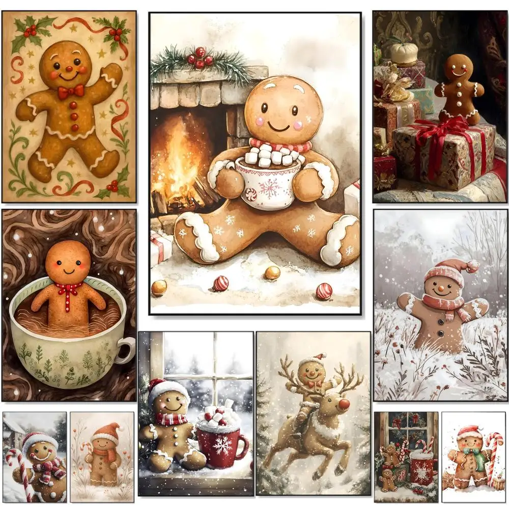 Cute Gingerbread Man Painting Calligraphy Frameless Canvas Poster Wall Art Perfect For Home Decoration Holiday Gifts
Cute Gingerbread Man Painting Calligraphy Frameless Canvas Poster Wall Art Perfect For Home Decoration Holiday Gifts