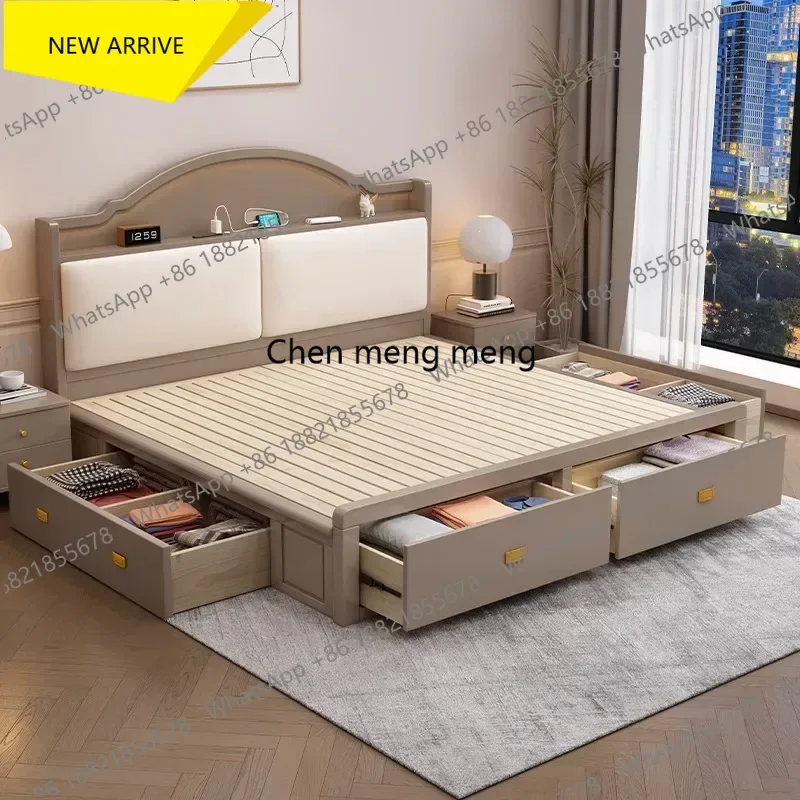 Storage Drawer Luxury Bed Modern Simple Light Small Wodden Queen Bed Frame Designer Large Cama Matrimonial Home Furniture
Storage Drawer Luxury Bed Modern Simple Light Small Wodden Queen Bed Frame Designer Large Cama Matrimonial Home Furniture